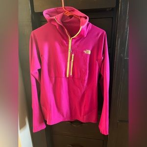 Women’s The North Face 3/4 Zip Neon Top with Hood